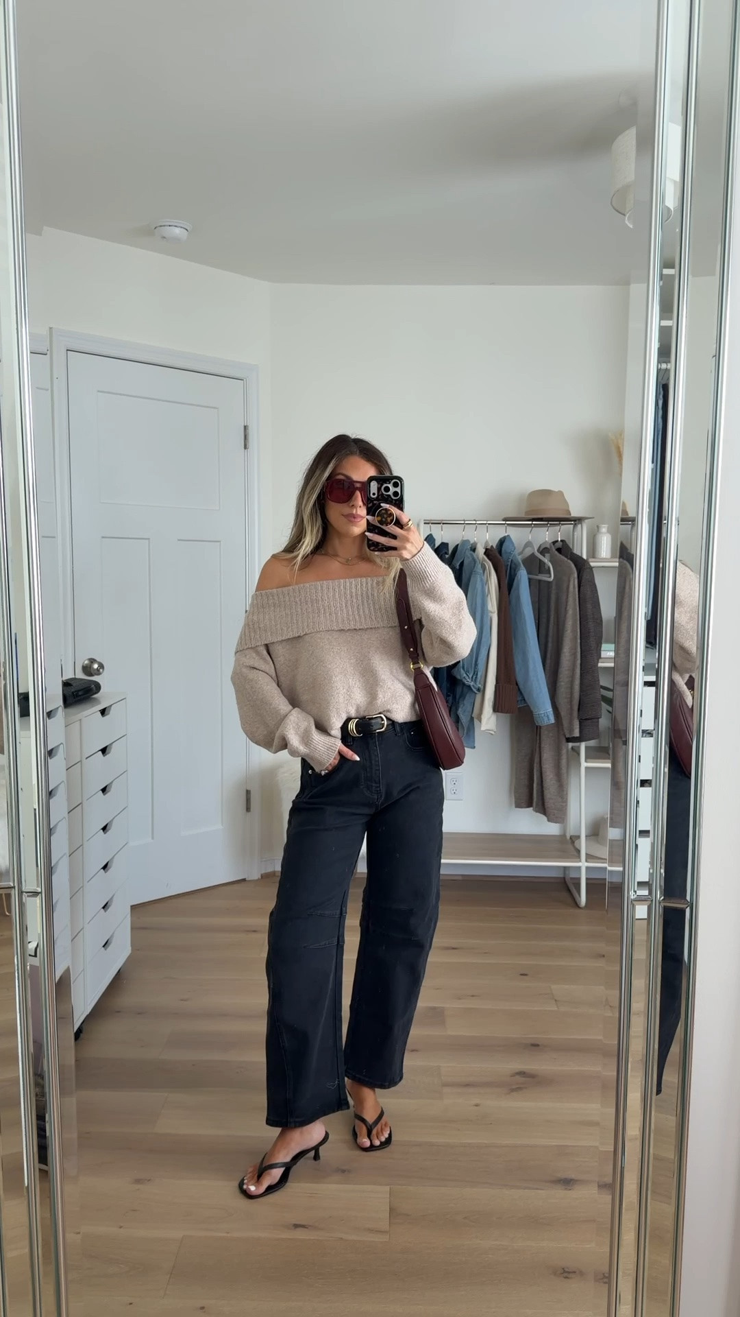 Casual chic amazon fall outfit 
+ off the shoulder sweater: xs 
+ black barrel jeans: 24/0
+ kitten heels: true to size

Amazon fashion
Amazon outfit 
Amazon fall outfit 
Fall date night outfit 
Amazon jeans 
Amazon prime day

#LTKootd #LTKSeasonal #LTKPetite