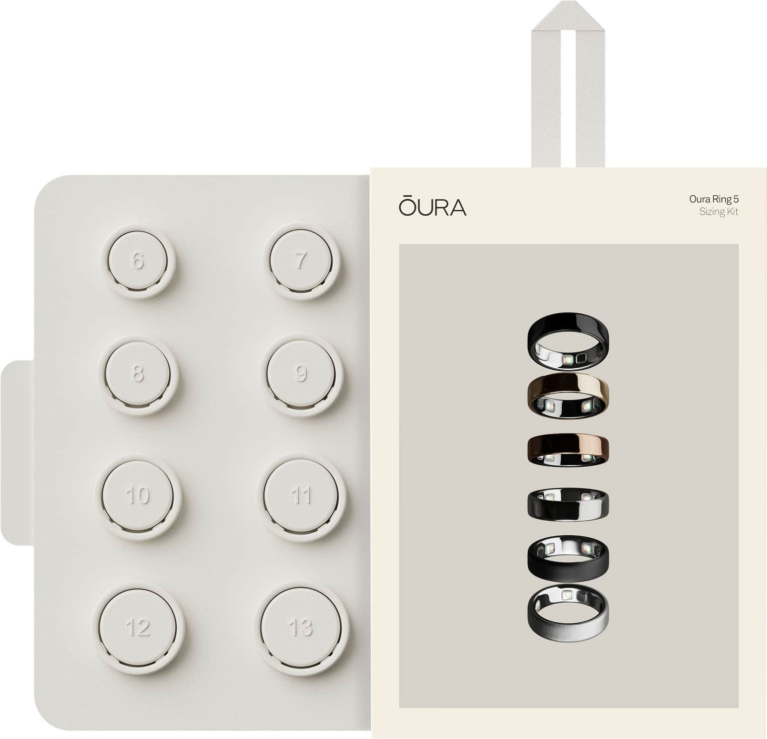 Oura - Ring 5 Sizing Kit - Size Before You Buy the OR5 - Unique Sizing - Receive Gift Card for Purchase - White - (2026) | Best Buy U.S.