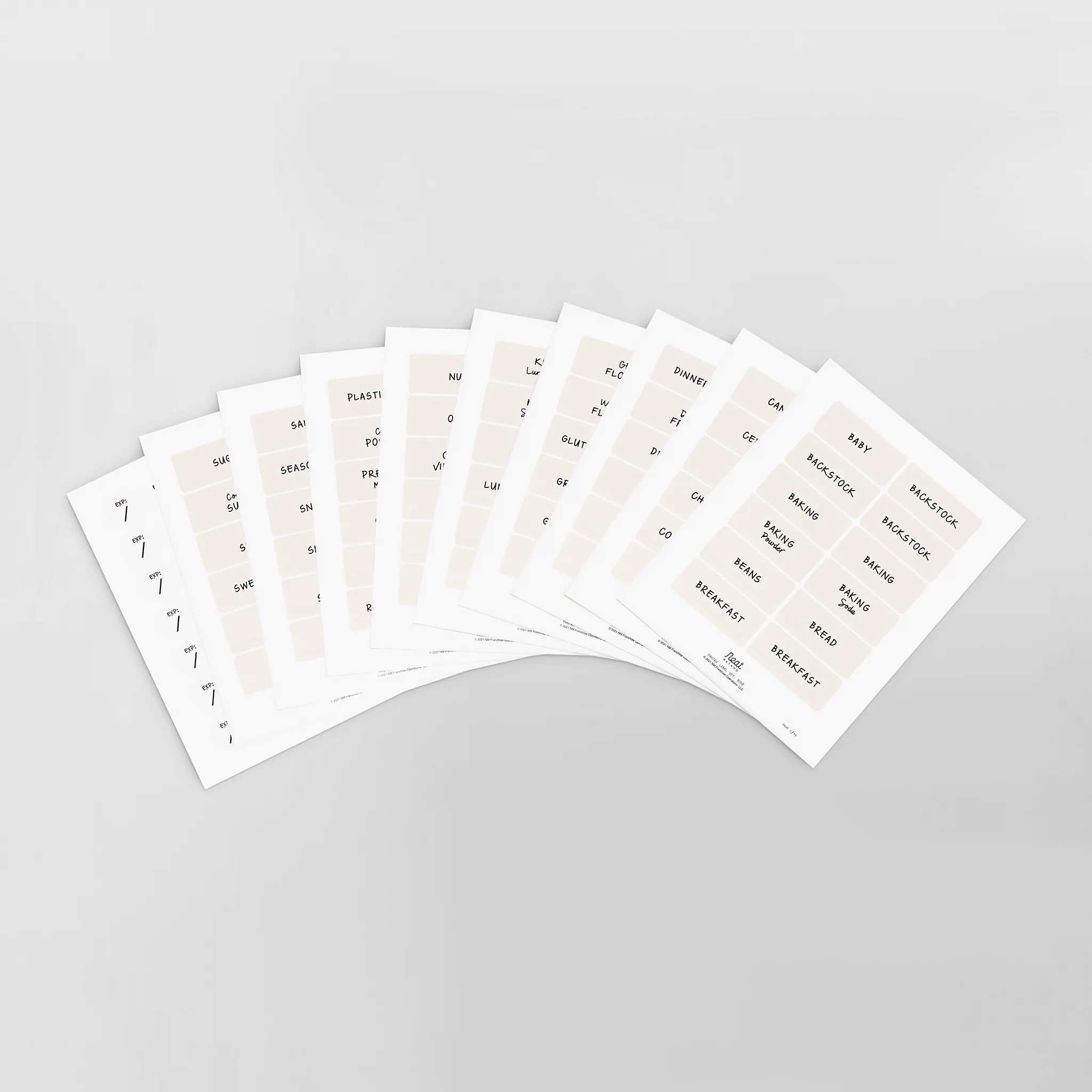 Pantry Label Set - Bone | NEAT Method
