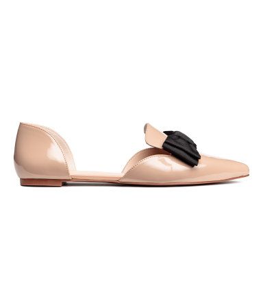 H&M Pointed Flats with Bow $24.99 | H&M (US)