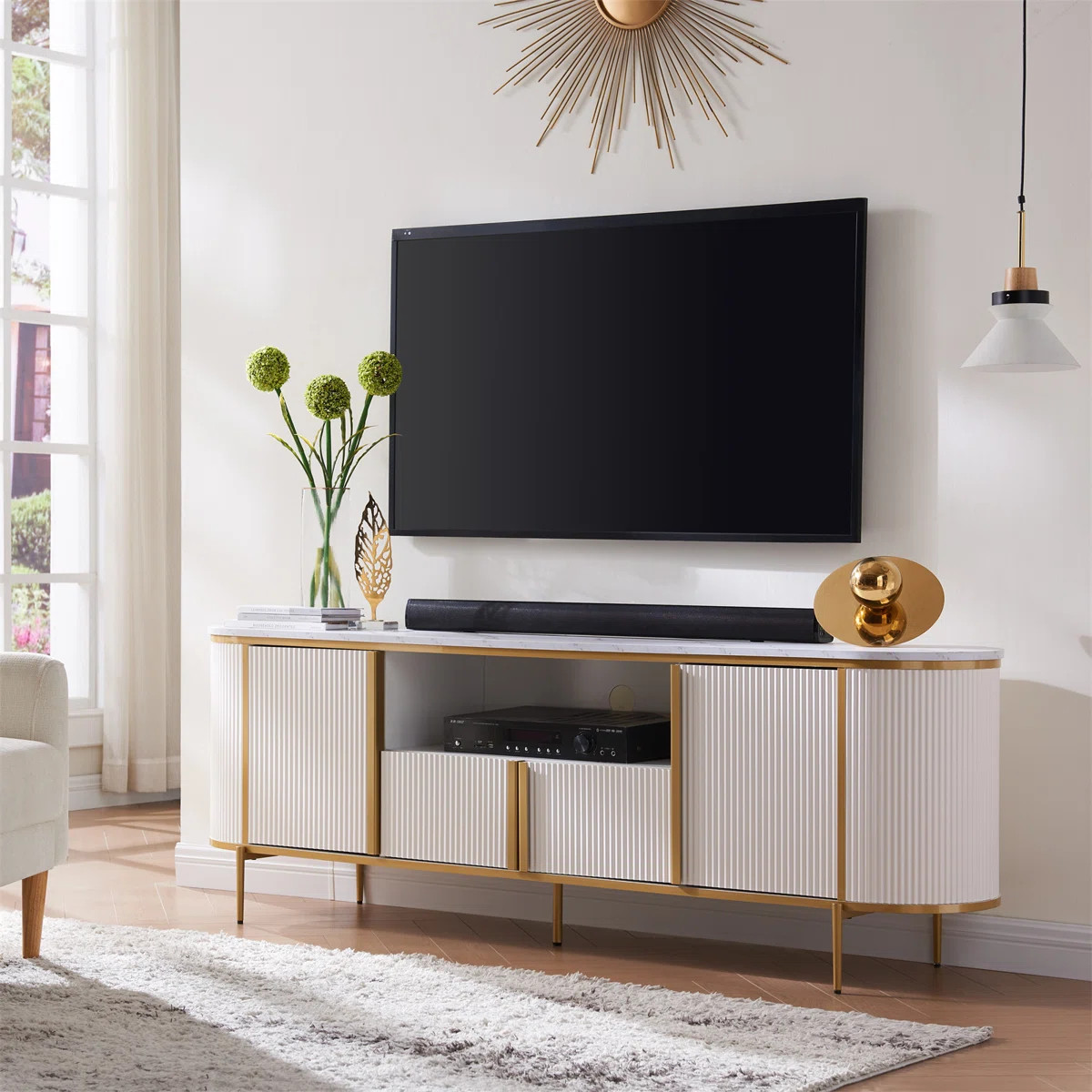 Mercer41 Rosevell 70"W TV Stand for TVs up to 78 & Reviews | Wayfair | Wayfair North America
