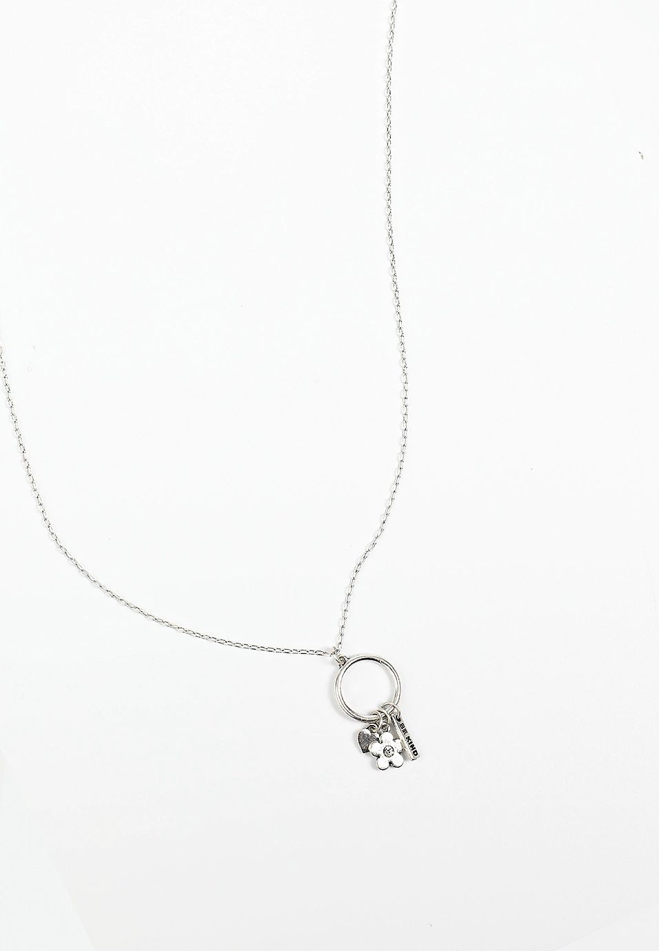 Silver Kindness Cluster Pendant Necklace | Maurices