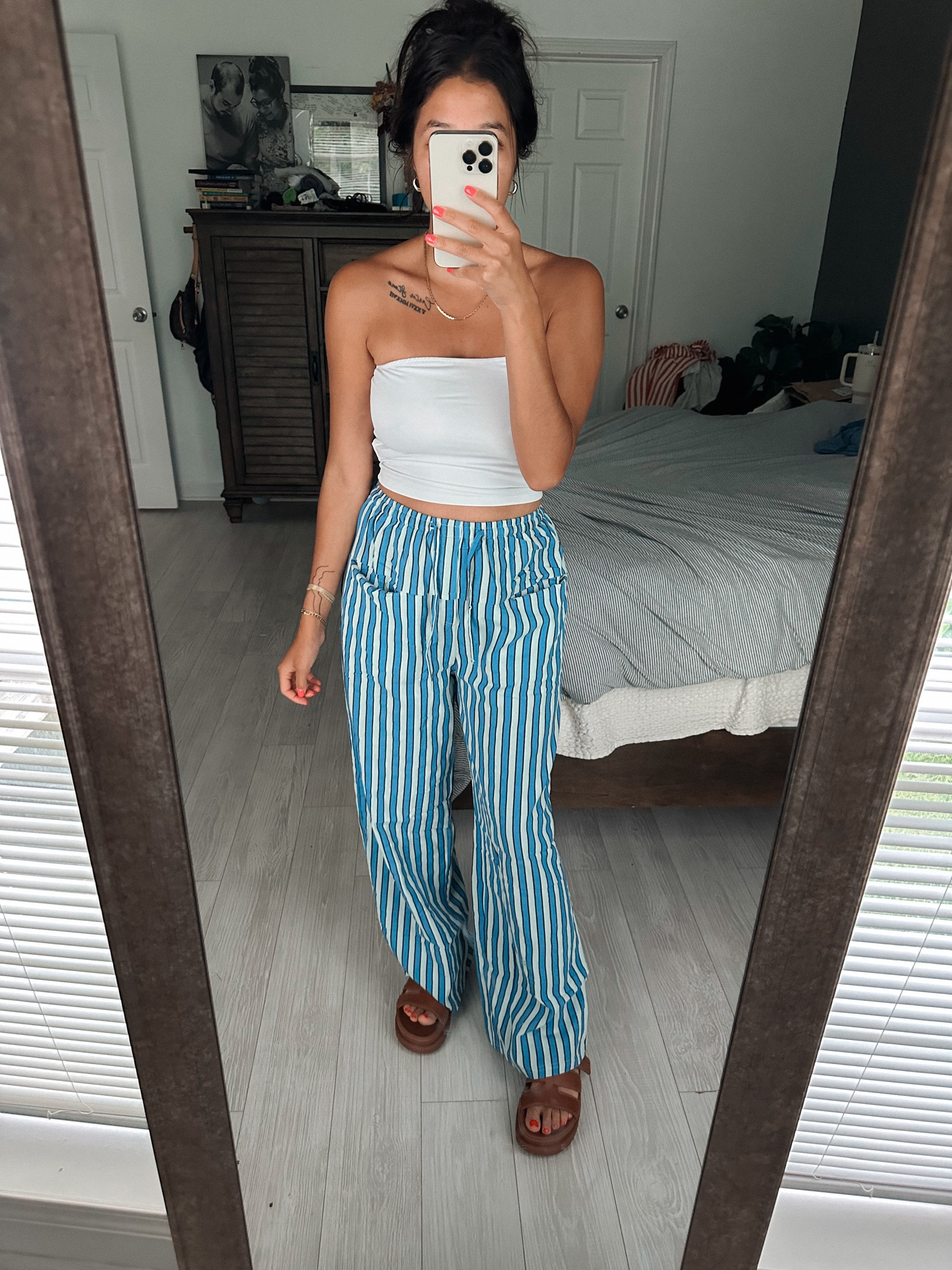 STRIPED PANTS | FREE PEOPLE DUPE | UGG SANDALS ON SALE | SUMMER OUTFIT TRENDS | TRANSITION OUTFITS

#LTKSaleAlert #LTKSummerSales #LTKBacktoSchool