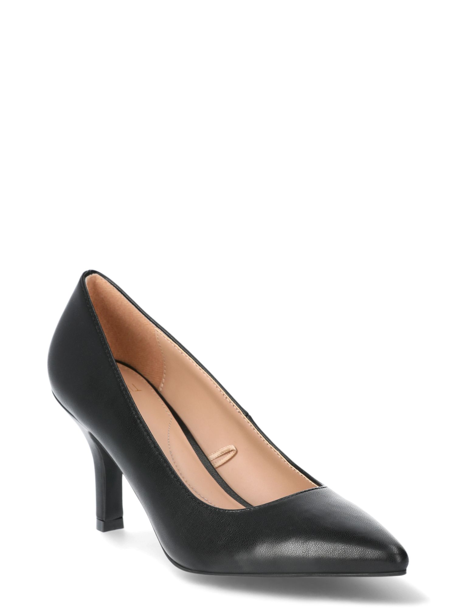 Time and Tru Women's Pointed Toe Pump Dress Heels | Walmart (US)