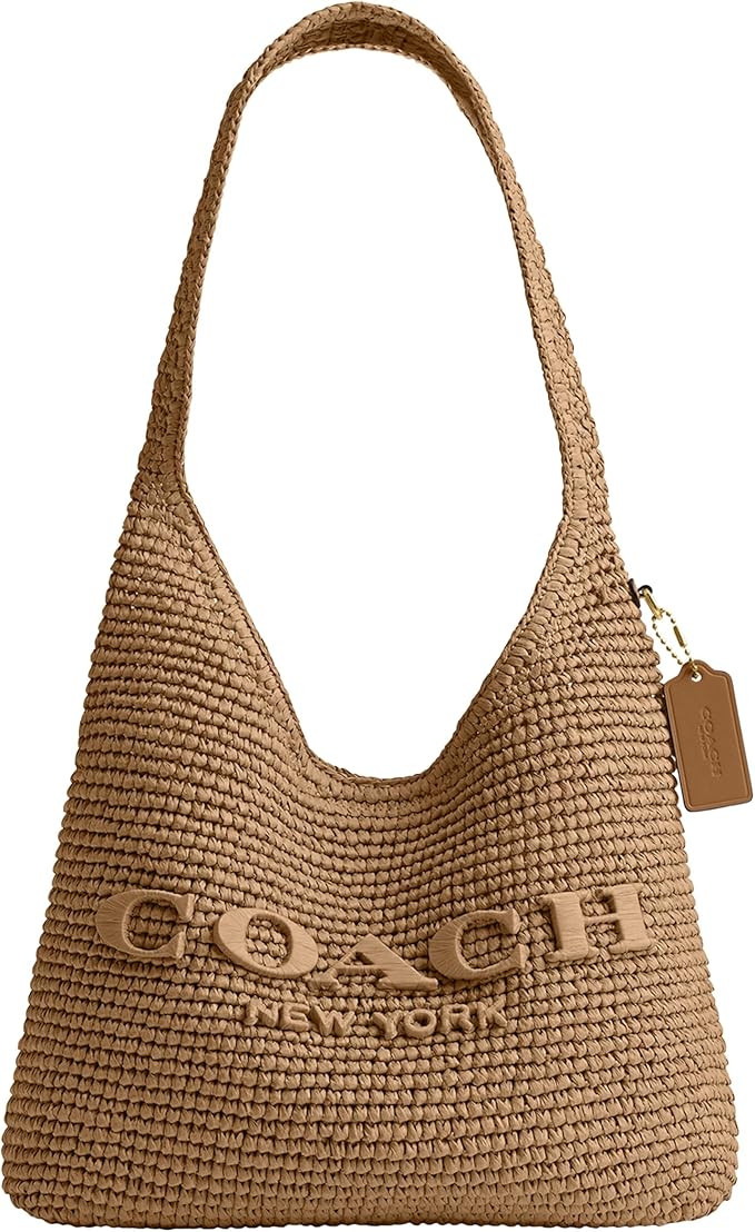 COACH Brooklyn Shoulder Bag 28 in Straw | Amazon (US)
