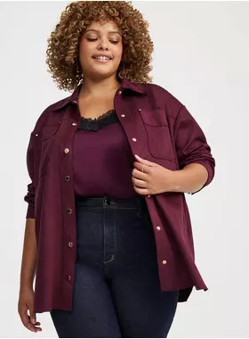 Faux Suede Shacket | Torrid (US & Canada)