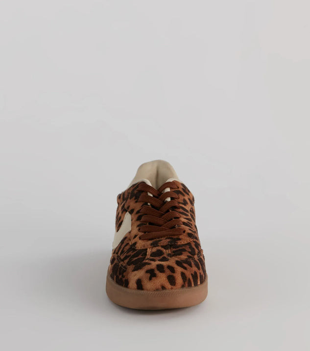 Wildly Cute Leopard Faux Suede Sneakers | Windsor Stores
