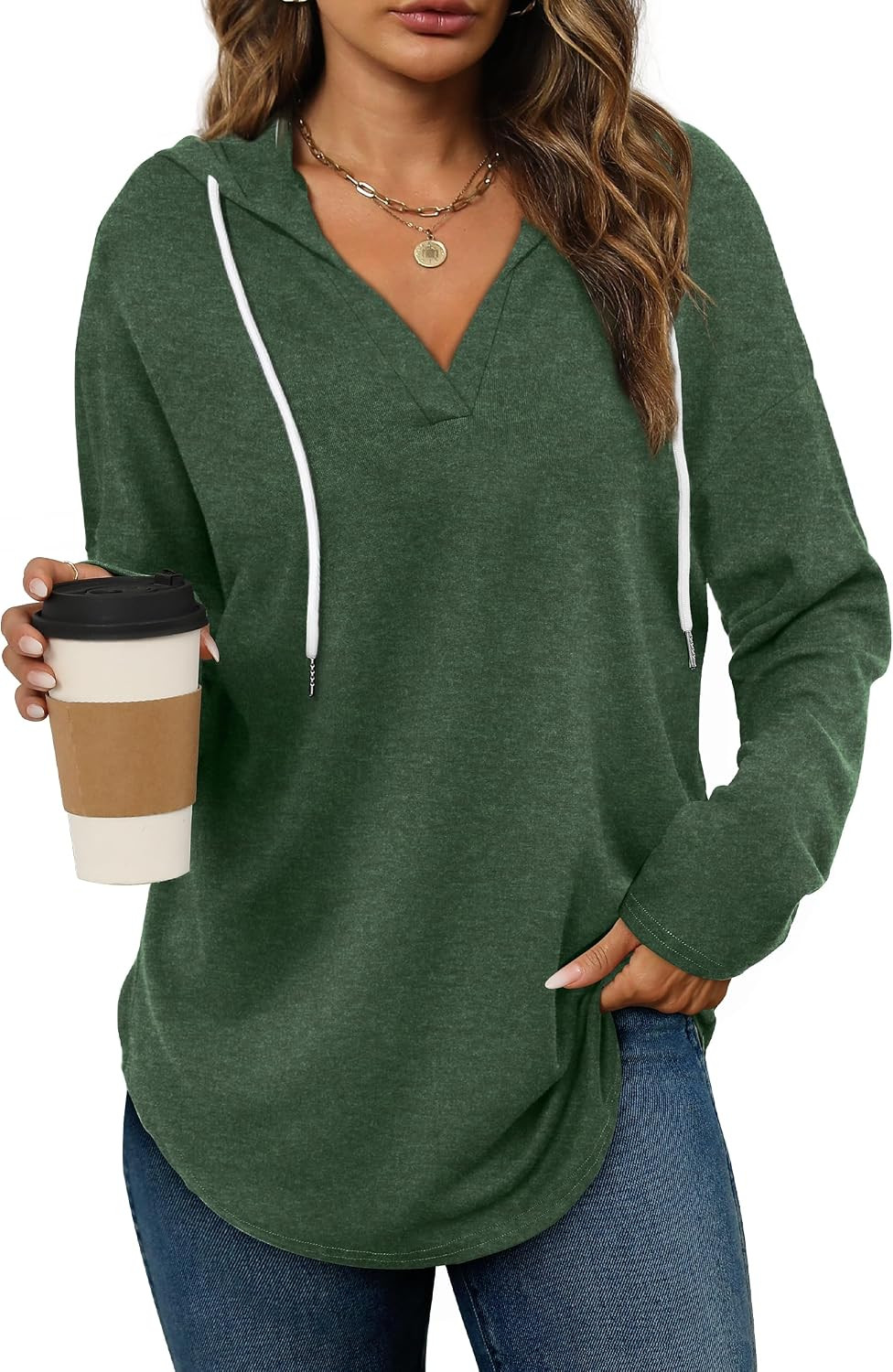 Bofell Womens Fashion Tops Hoodies for Women Pullover Oversized Sweatshirts Long SLeeve Shirts Loose Fit | Amazon (US)