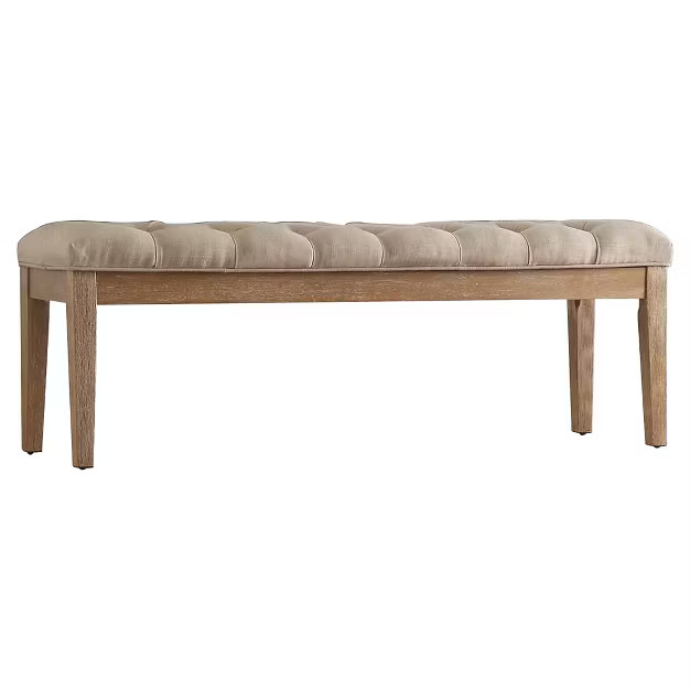 Beechhurst Button Tufted Bench Wood - Inspire Q | Target