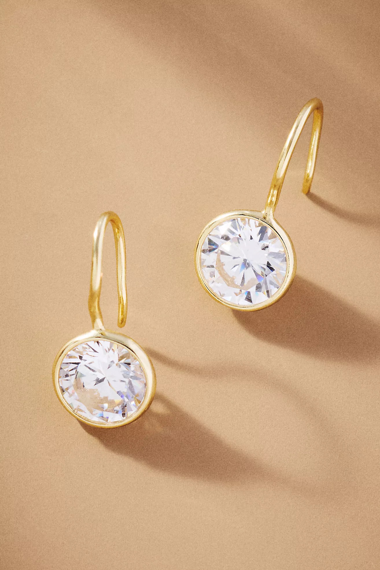 Shashi Bezel-Set Crystal French Hook Earrings | Anthropologie (US)