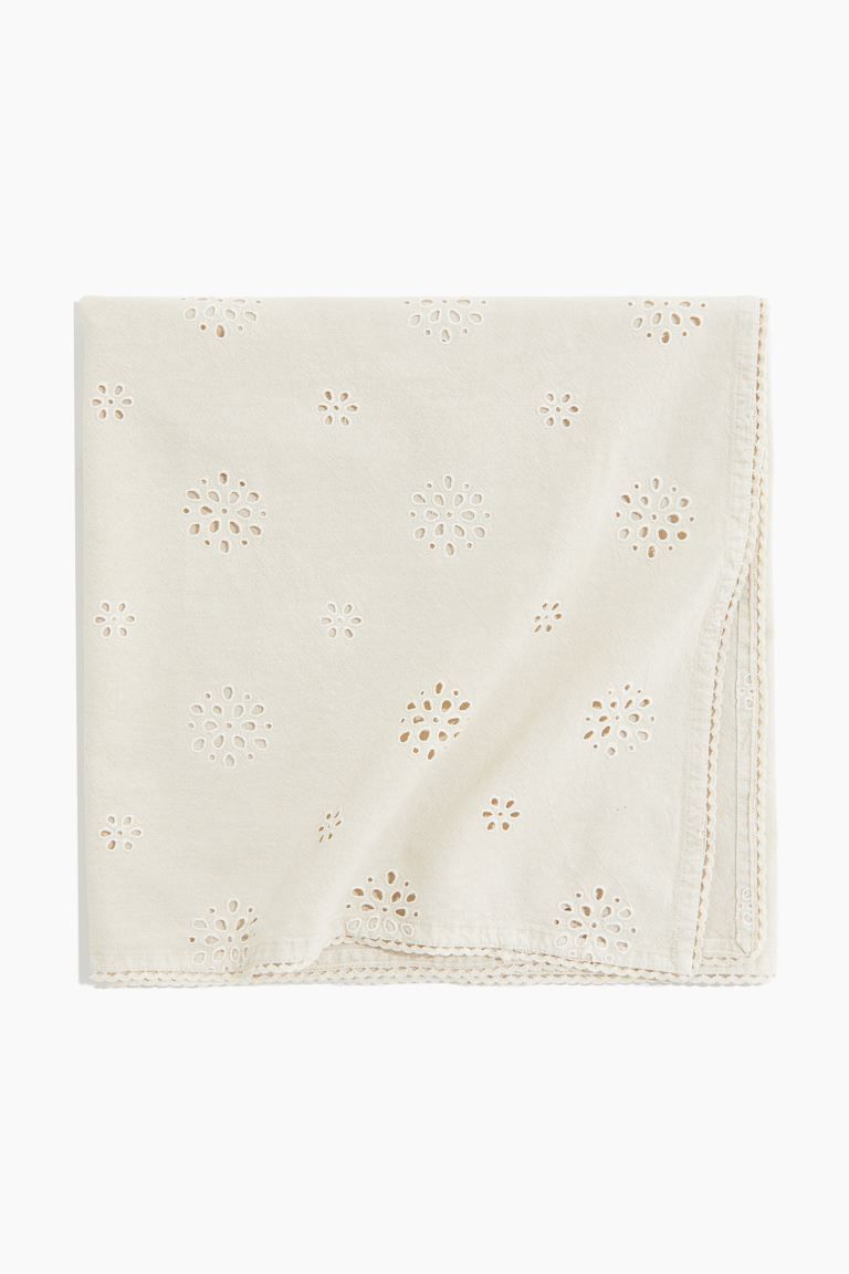 Tablecloth with Eyelet Embroidery | H&M (US + CA)