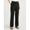 Scoop Women's Ultimate Crepe Stovepipe Suit Pants with Straight Leg, Sizes 0-18, 32’’ Inseam ... | Walmart (US)