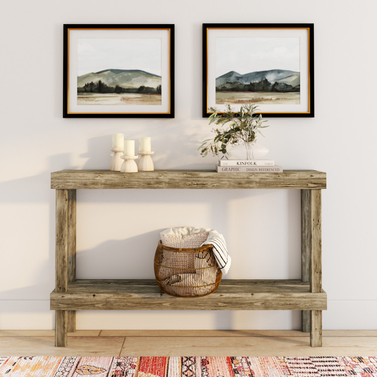 Signature Design by Ashley Susandeer Rustic Farmhouse Console Sofa Table, Brown | Walmart (US)