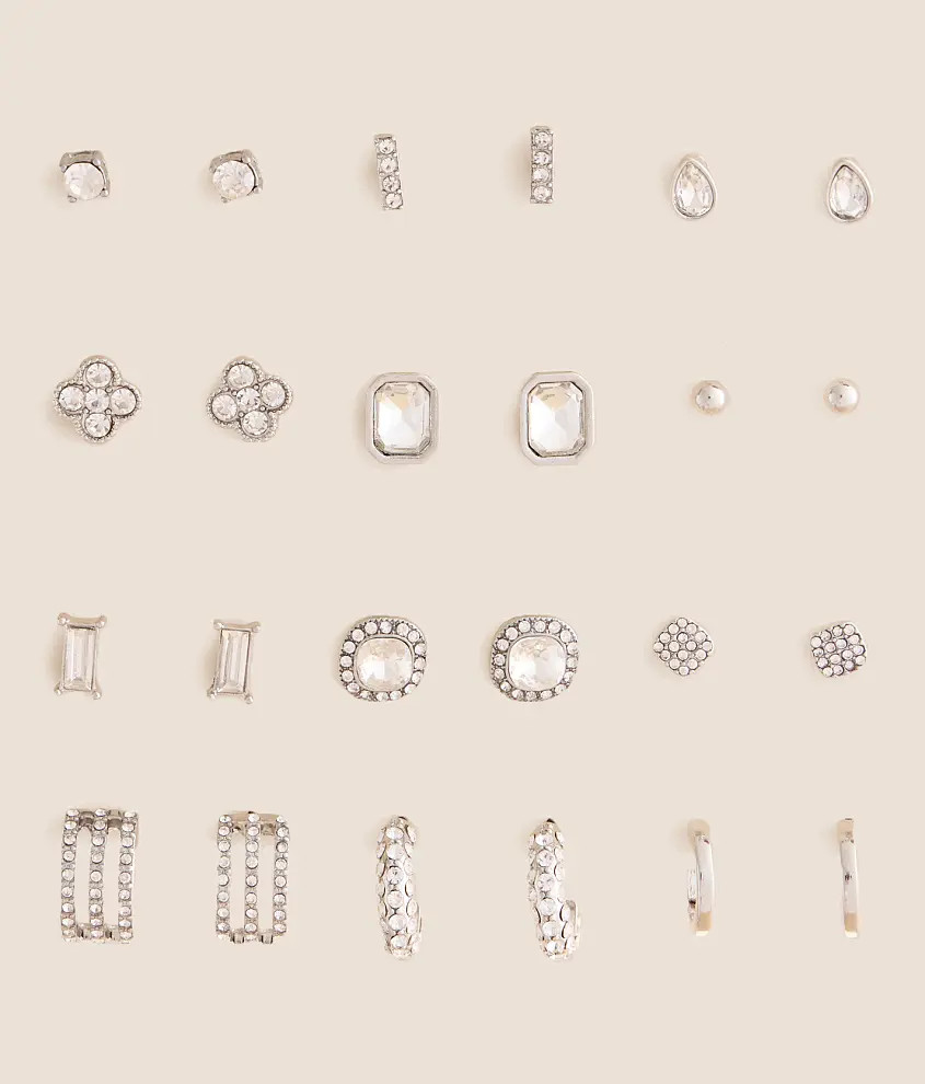 12 Pack Glitz Stud Earring Set | Buckle