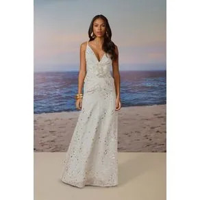 Vestido Longo Celine Flor Grande | OffPremium (BR)