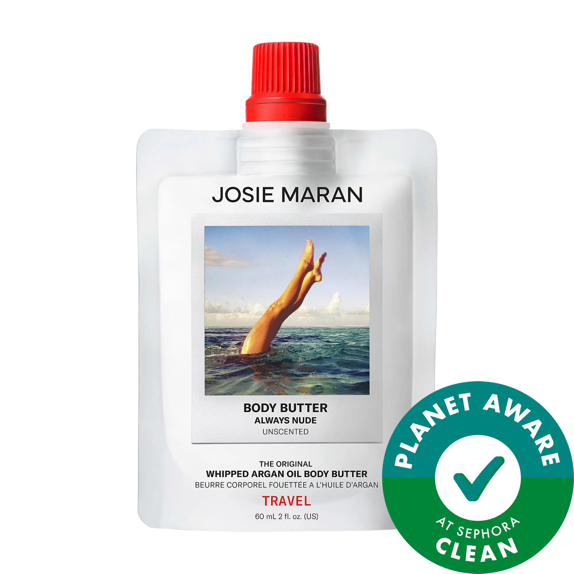 Josie Maran Mini Always Nude (Unscented) - Whipped Argan Oil Refillable Firming Body Butter 2 oz / 60 mL | Sephora (US)