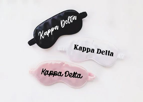 Custom Sleep Mask Kappa Delta Sorority Recruitment Sorority - Etsy | Etsy (US)