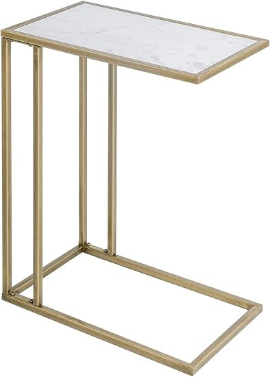 Marble Sofa Laptop C Shaped Couch Side Table for Coffee Sofa Living Room Bedroom | Amazon (US)