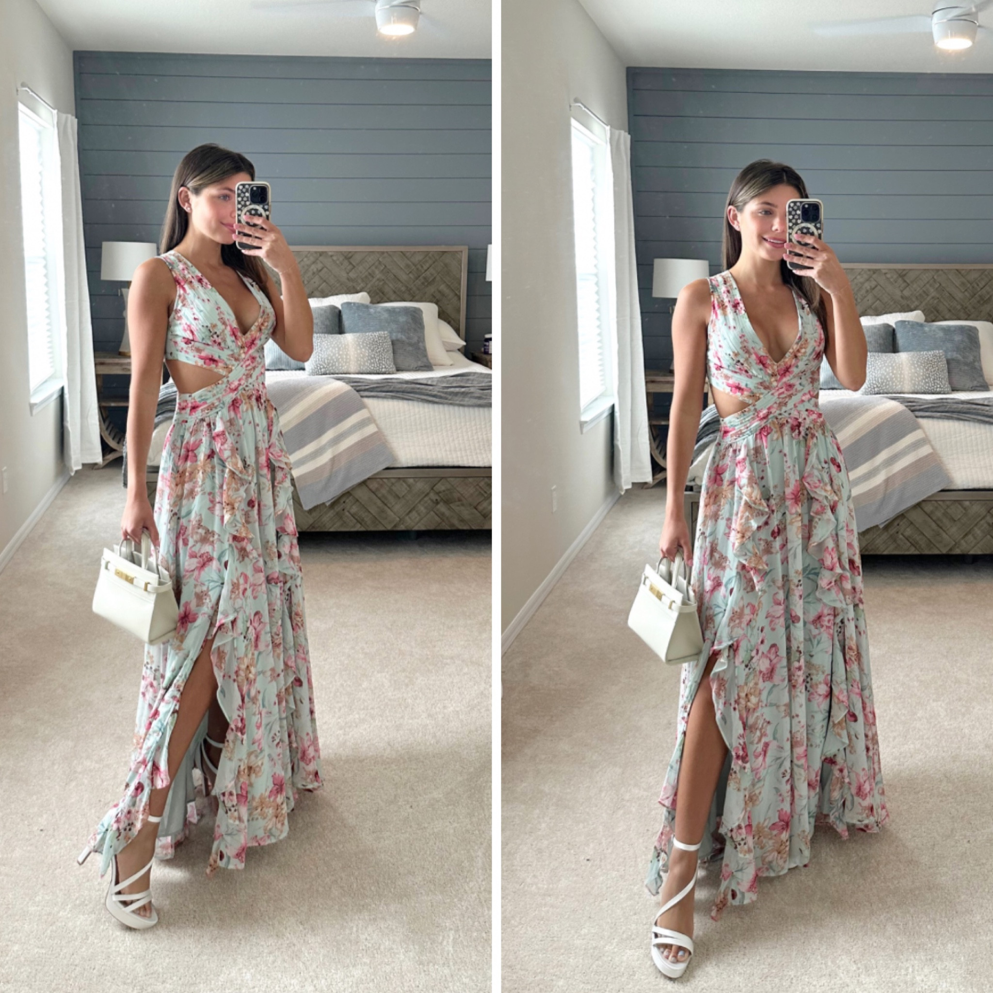 chinese dress ladies Astr The Label | Noya Floral Cutout Maxi Dress in Plus Size - Pink Floral