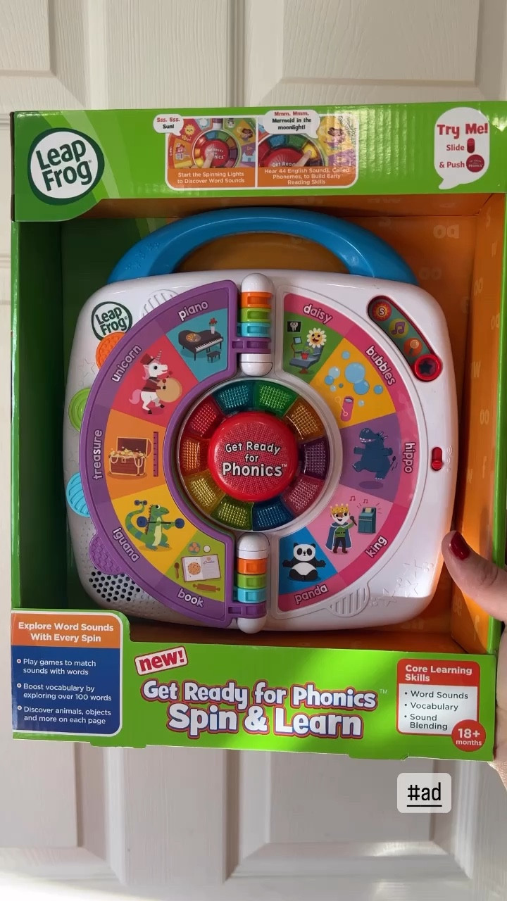  I just found the perfect toy for early literacy—the Get Ready for Phonics Spin & Learn by @leapfrogofficial! 🎉 As a former kindergarten teacher who now creates phonics curriculum, I’m seriously impressed with how this toy makes learning so fun and engaging.

#ad #sponsor

It’s perfect for toddlers (18-36 months) and helps with vocabulary and word sounds using lights, sounds, and super cute illustrations. My little one loves spinning the big red button and flipping through the pages—it’s so fun to watch them learn while playing! 🌟

If you’re looking for something to spark a love of reading early, this is it. Bonus: it’s available at Walmart and Target, so it’s super easy to grab. 

#LTKGiftGuide #LTKKids #LTKSaleAlert