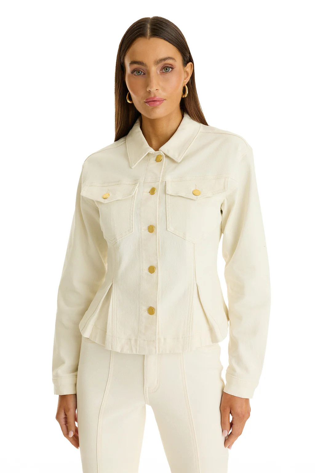 Bethanie Denim Jacket - Ivory | The Noli Shop