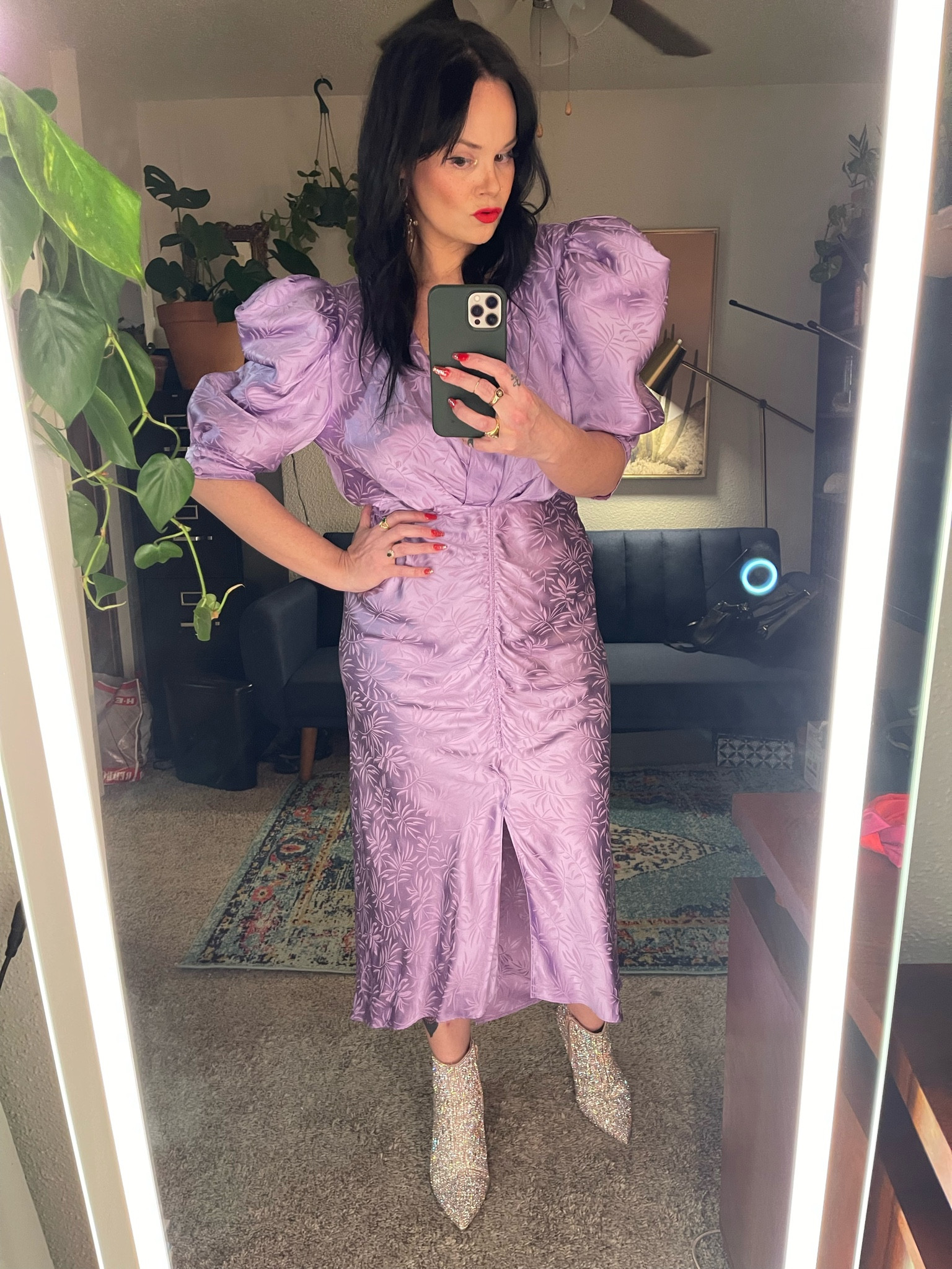 Ronny Kobo puff sleeve dress that is as festive as it is show stopping✨Paired with Betsy Johnson cady boots

#LTKHoliday #LTKcurves #LTKshoecrush