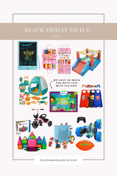 Black Friday deals for the kids! Calihan has a few of these items and LOVES them especially the magnatiles, search and find and the remote car that goes everywhere haha 

#LTKCyberWeek #LTKsalealert #LTKkids