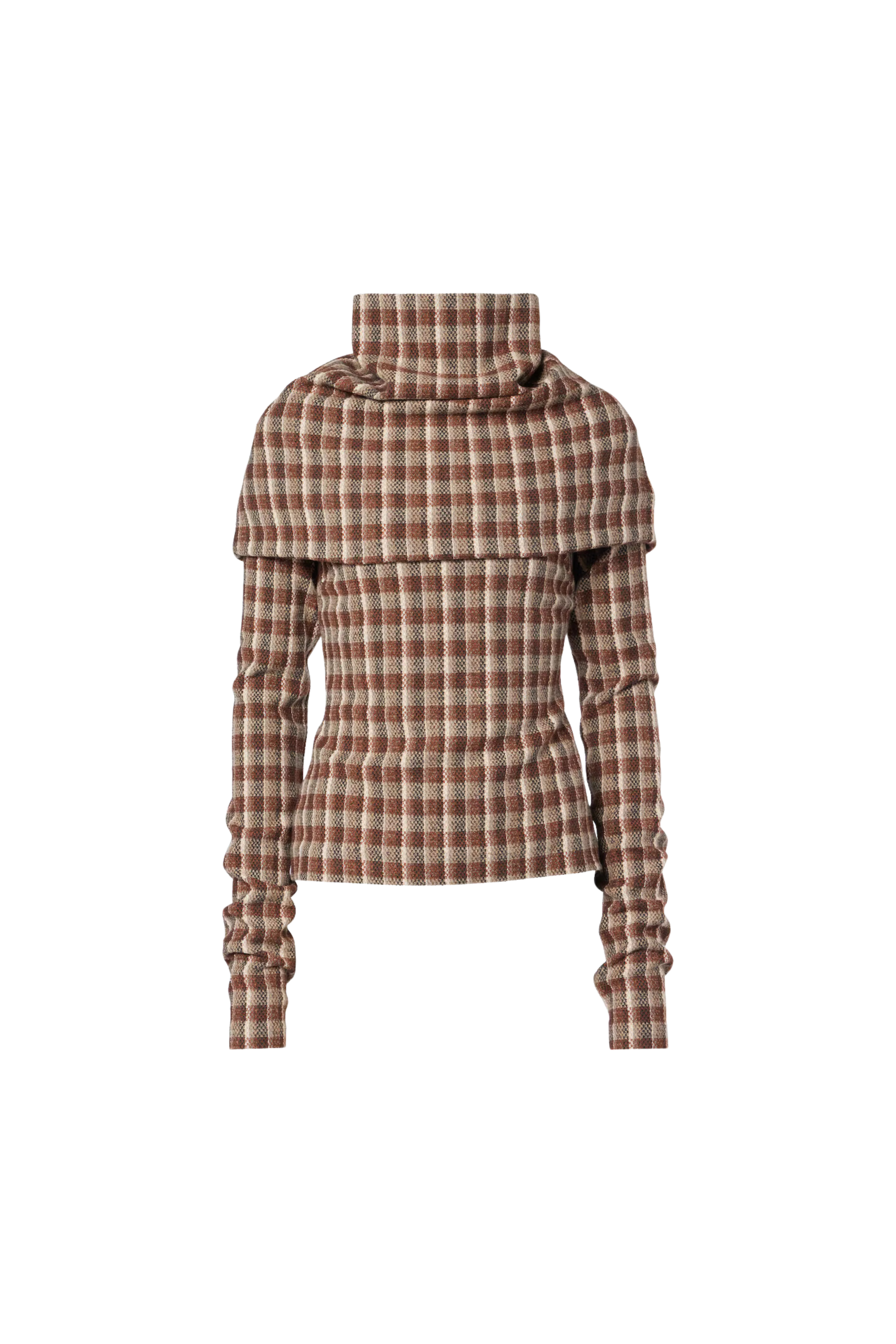 Checked Wool Top | MODISTE