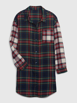 Kids 100% Recycled Mocktail Plaid PJ Dress | Gap (US)
