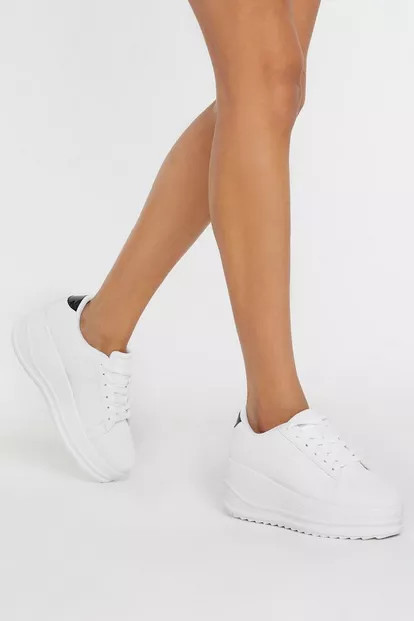 Slope Platform Lace Up Sneakers | Nasty Gal (US)