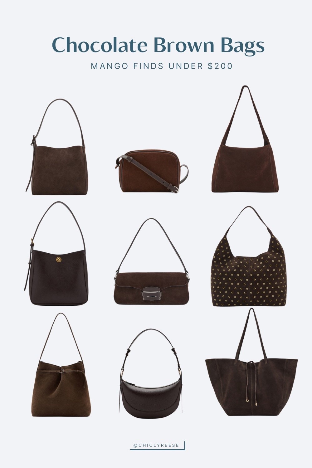 Chocolate brown bags for fall! I love these finds from Mango all under $200. Everything from a suede tote to chic crossbodies and shoulder bags, these are the perfect upgrade from a classic everyday black bag. 

#LTKSaleAlert #LTKStyleTip #LTKItBag