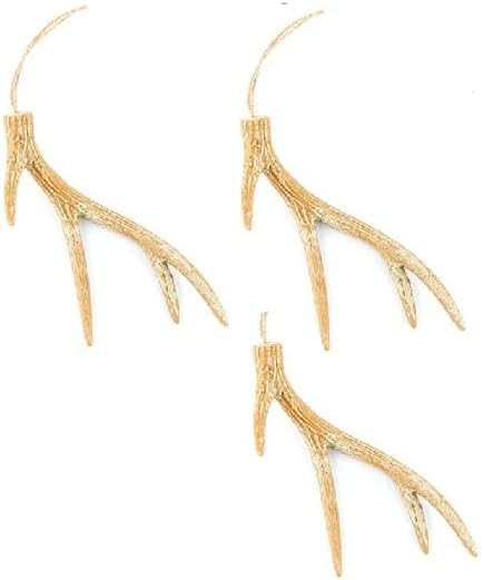 Pack of 3 Faux Deer Antler Ornaments by Factory Direct Craft - Reindeer Antler Ornaments for Chri... | Amazon (US)