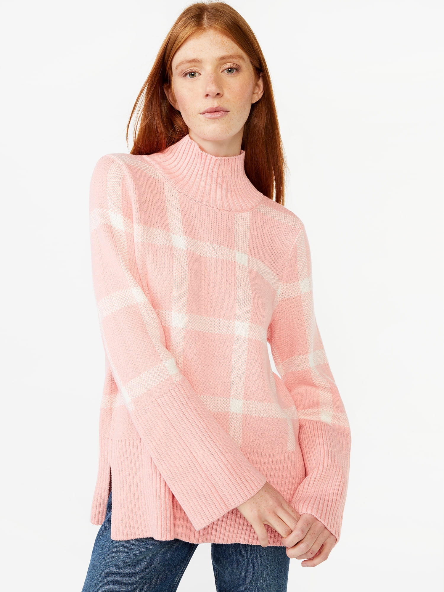 Free Assembly Women's Rib Turtleneck Sweater, Midweight | Walmart (US)