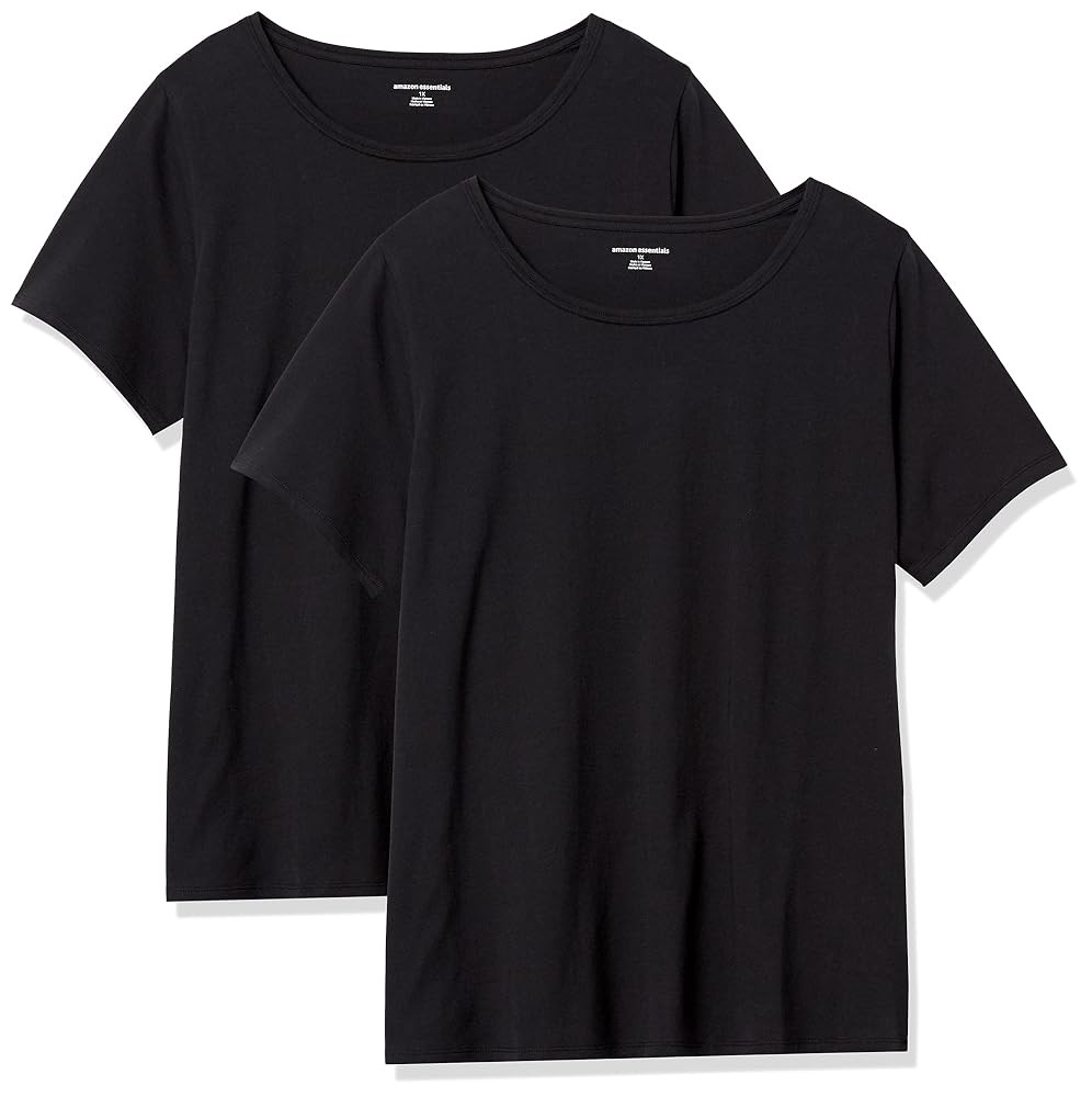 Amazon Essentials Women's Regular-Fit 100% Cotton Short-Sleeve Crewneck T-Shirt (Available in Plu... | Amazon (US)