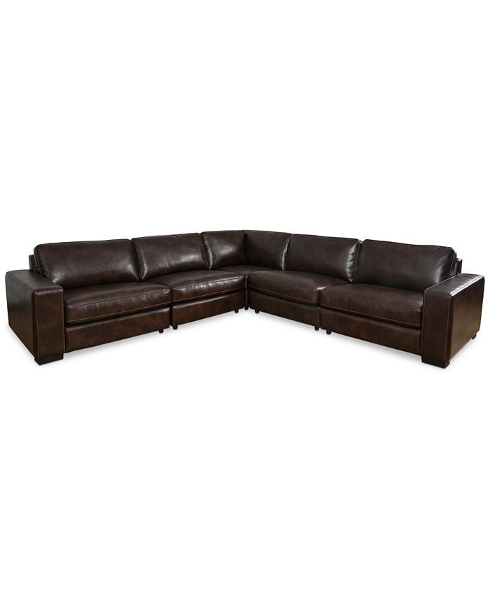 Furniture Madilex 5-Pc. Beyond Leather Sectional, Created for Macy's & Reviews - Furniture - Macy... | Macys (US)