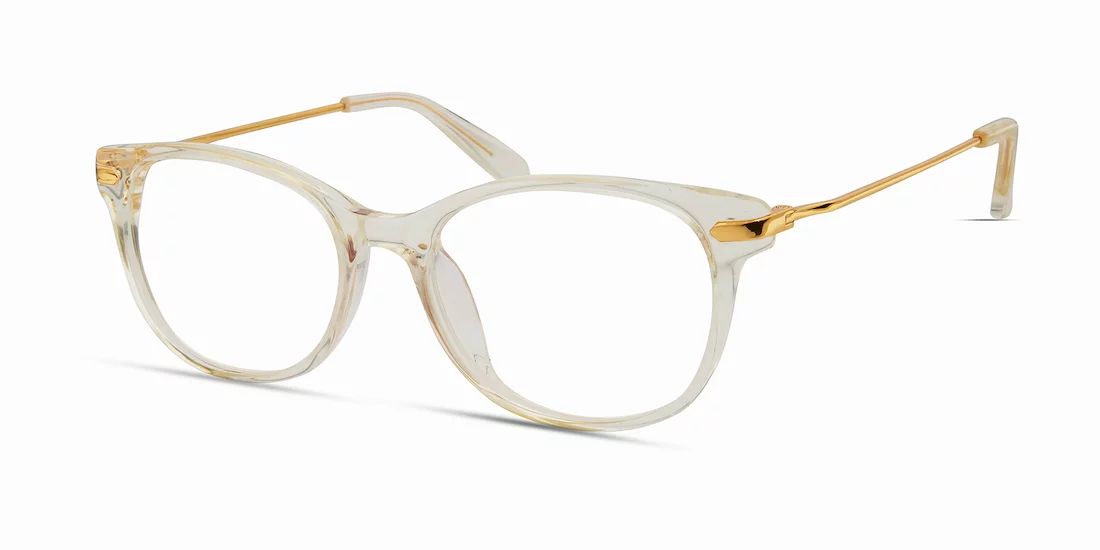 Walmart Women's Rx'able Eyeglasses, Wop69, Crystal Gold, 51-17-145 | Walmart (US)
