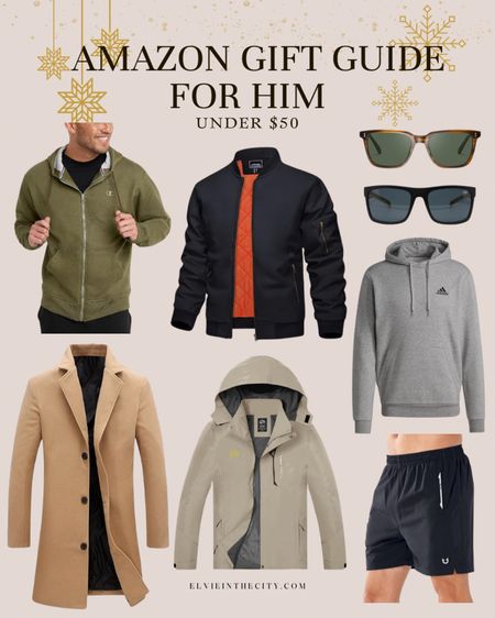 This gift guide for him is all under $50 and includes hoodies, coats, a rain jacket, athletic shorts, and sunglasses. 

Gifts for him, gifts for dad, gifts for husband, gifts under 50

#LTKSeasonal #LTKmens #LTKGiftGuide
