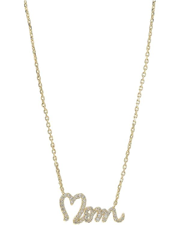 Kate Spade New York Women's Love You, Mom Pendant Necklace Clear/Gold One Size | Amazon (US)