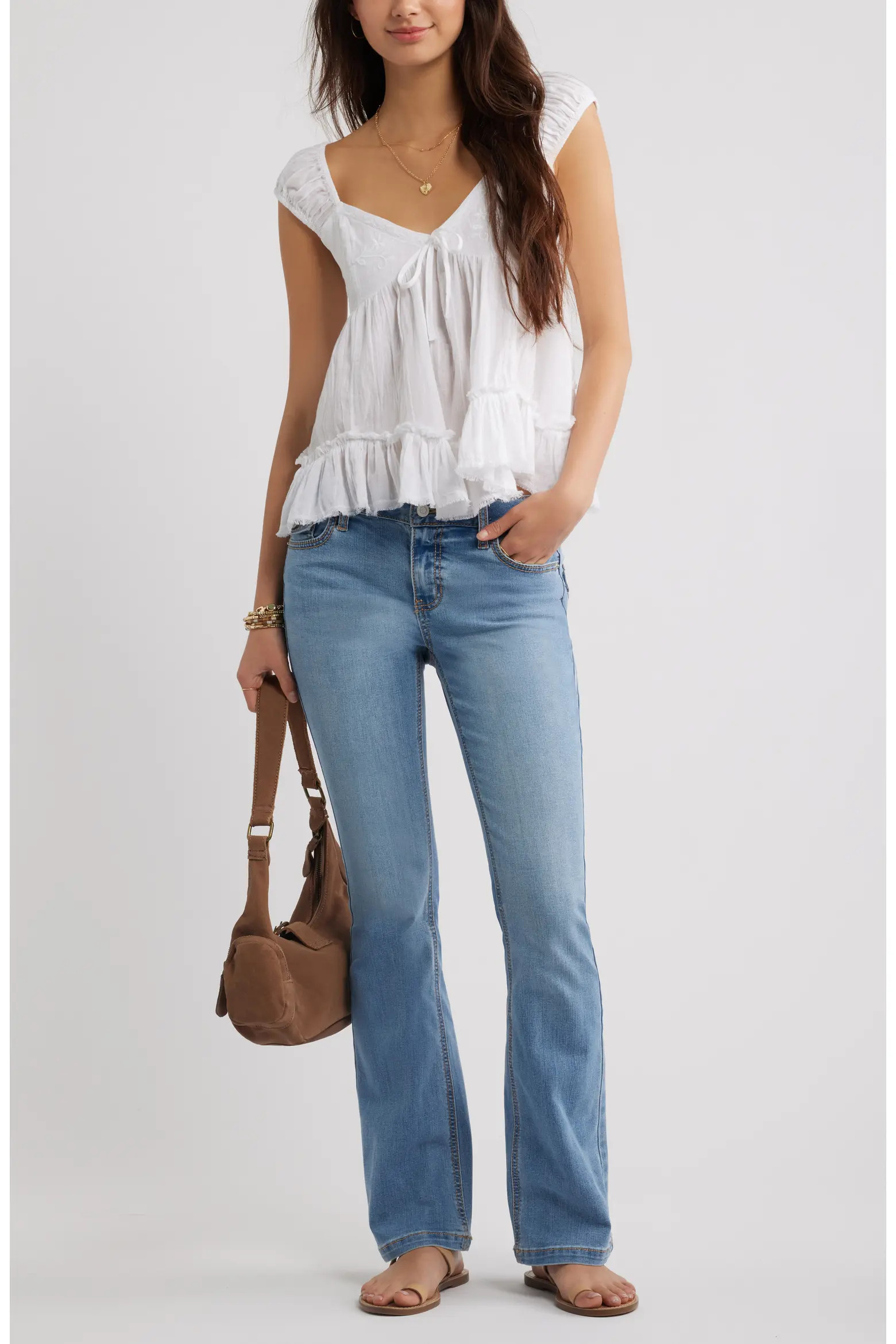 BP. Cap Sleeve Cotton Babydoll Top (Women) | Nordstrom | Nordstrom