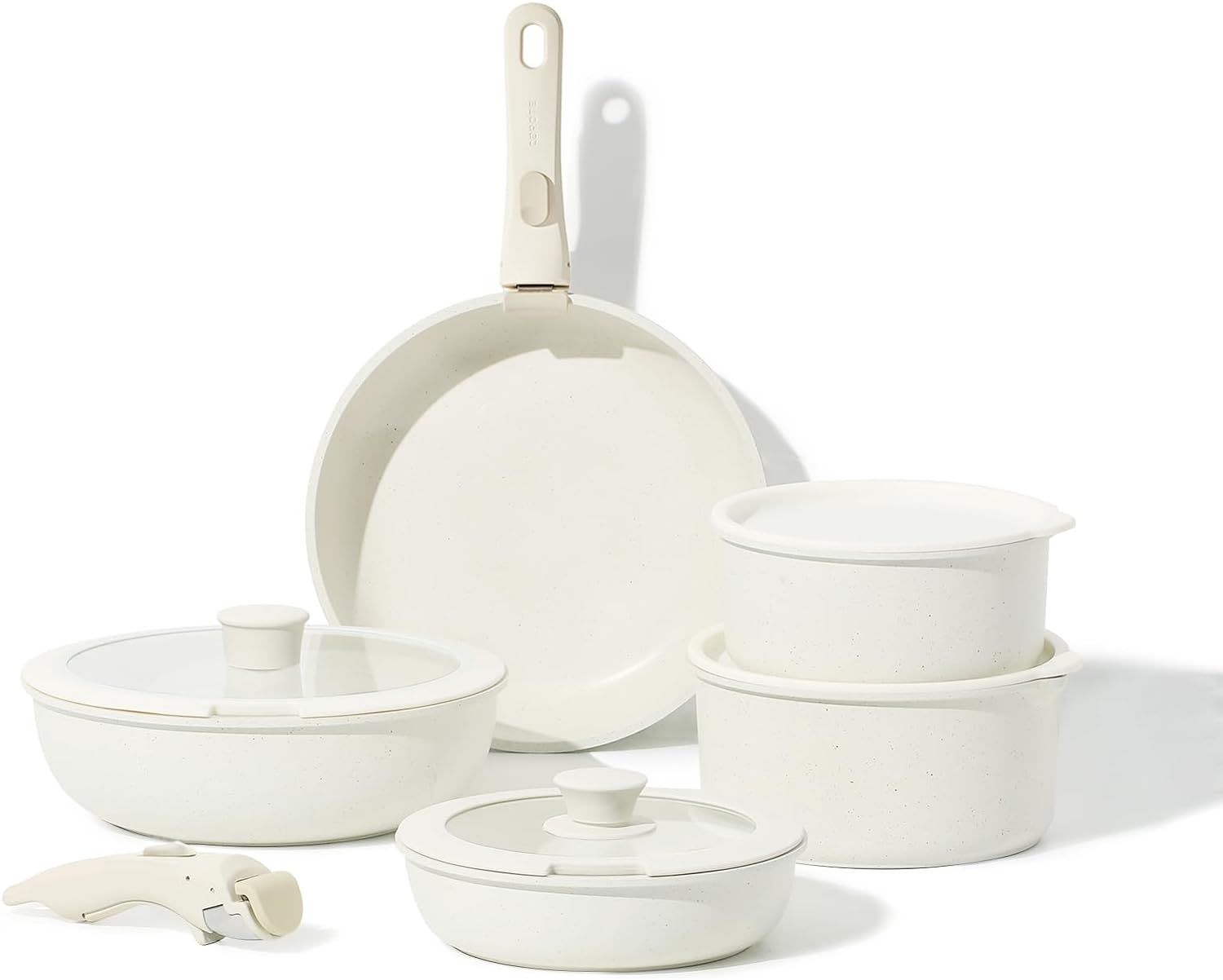 CAROTE 11pcs Pots and Pans Set, Nonstick Cookware Sets Detachable Handle, Induction Kitchen Cookw... | Amazon (US)