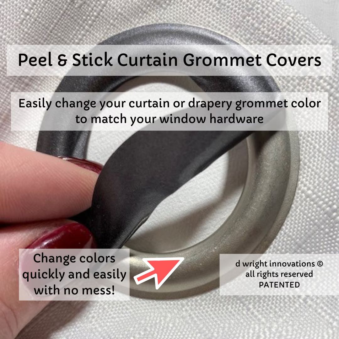 Peel & Stick Curtain/drapery Grommet Covers Easily Change the Color of Your Curtain Panel Grommet... | Etsy (US)