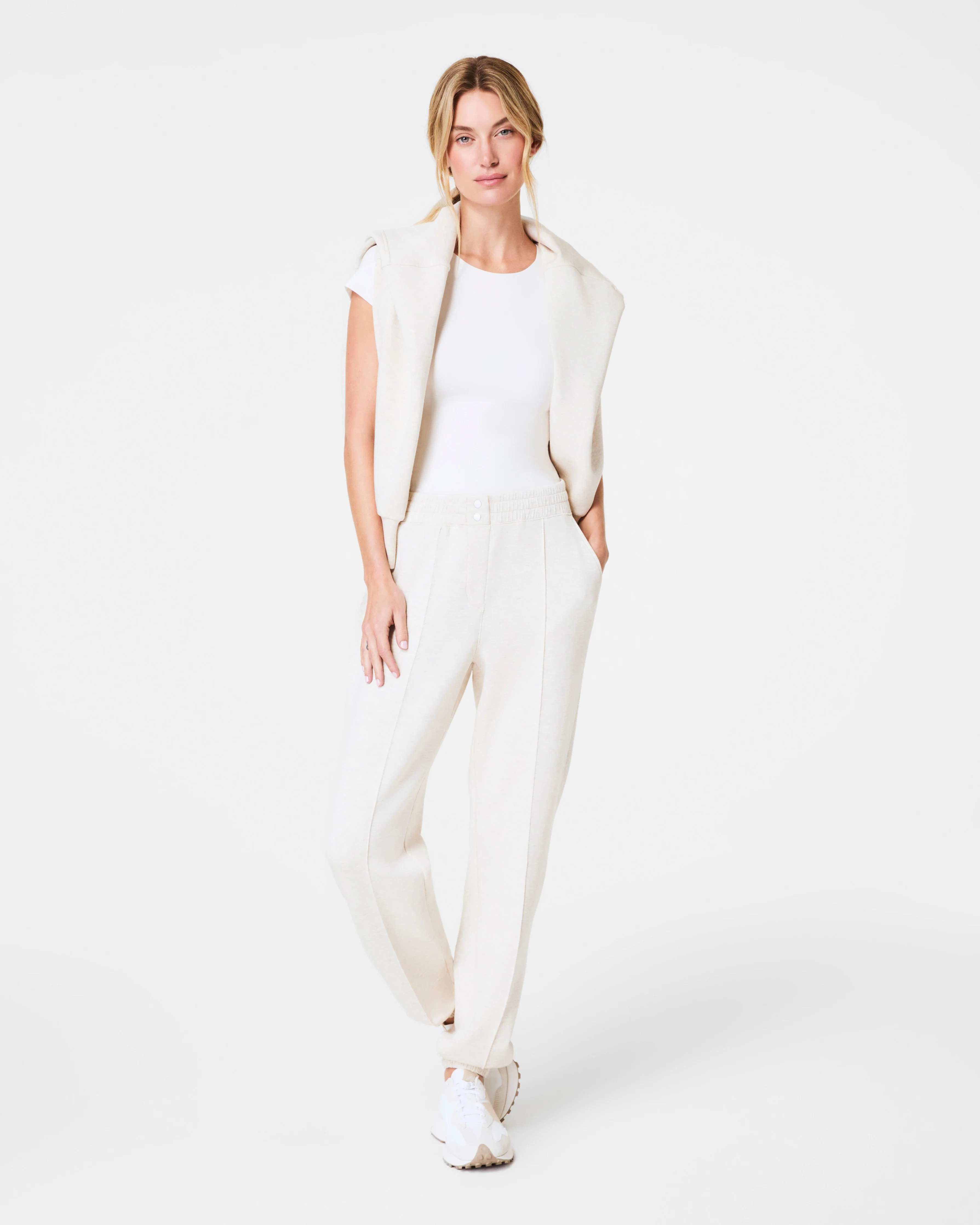 Spanx Women's SPANX AirEssentials Brushed Jogger in Heather Cream | Spanx