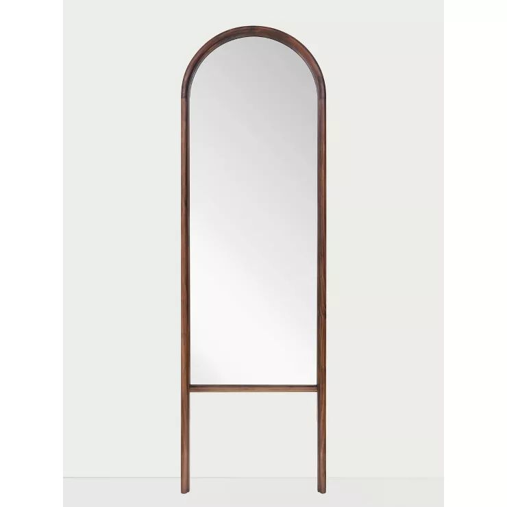 20" x 65" Wood Arched Floor Mirror Walnut - Threshold™ designed with Studio McGee | Target