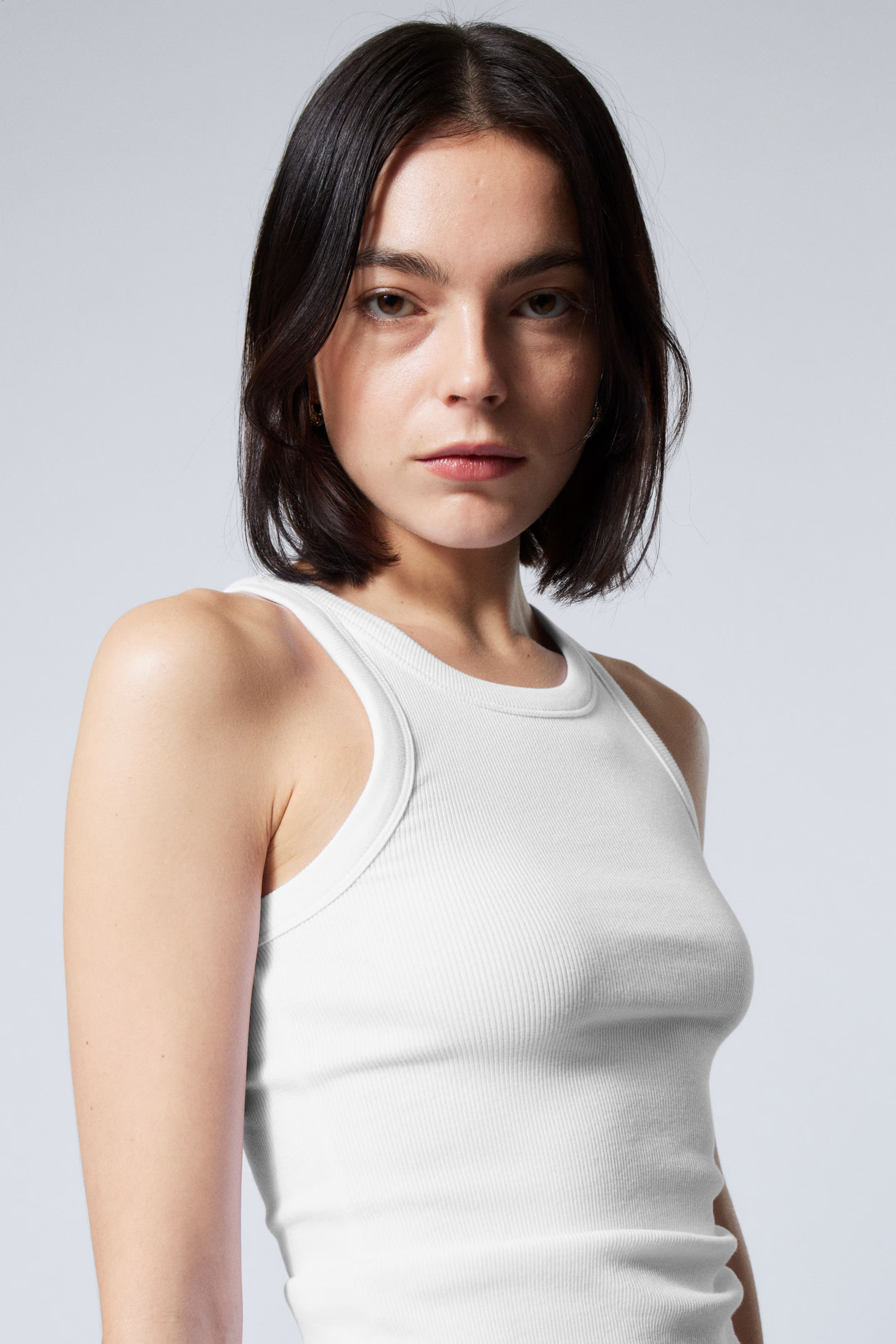 Tailliertes geripptes Tanktop | Weekday