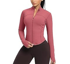 GYM RAINBOW Womens Zip Up Workout Jakcets Lightweight Slim Fit Running Athletic Jackets with Thum... | Amazon (US)