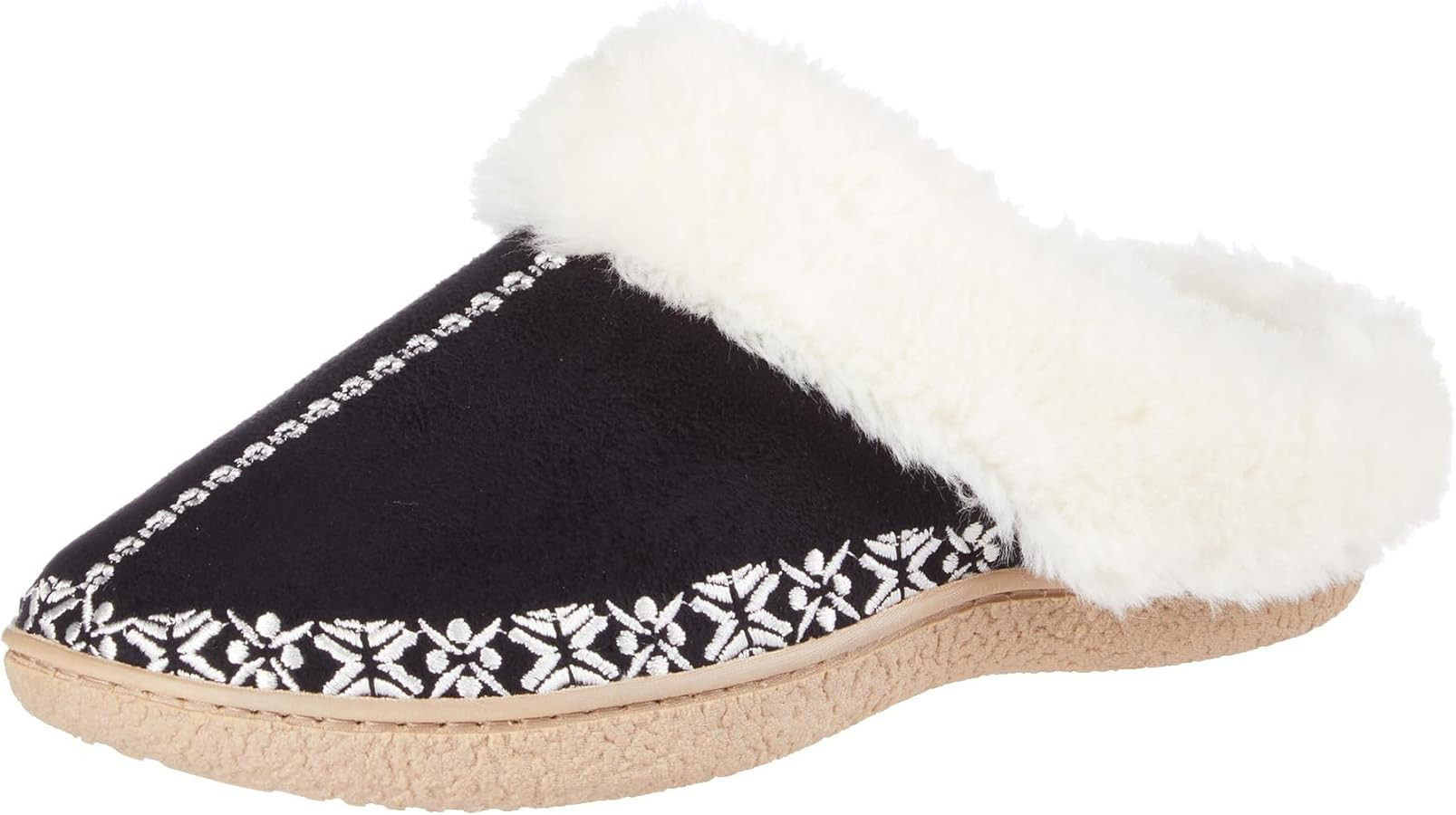 isotoner Women's Clara Embroidered Microsuede Clog Slippers | Amazon (US)