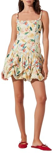 ASTR the label Women's Keyla Dress, Yellow Green Floral, L | Amazon (US)