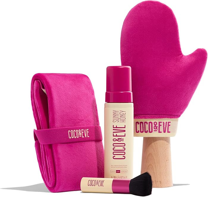 Coco & Eve Bali Bae Self Tan Set (Medium). All Natural Sunless Tanning Mousse. Instant Self Tanni... | Amazon (US)