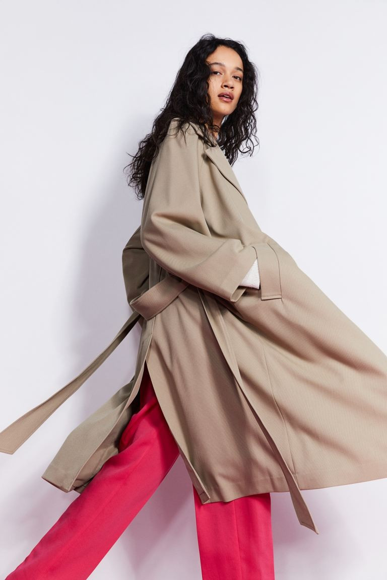 Tie-belt Twill Coat | H&M (US + CA)