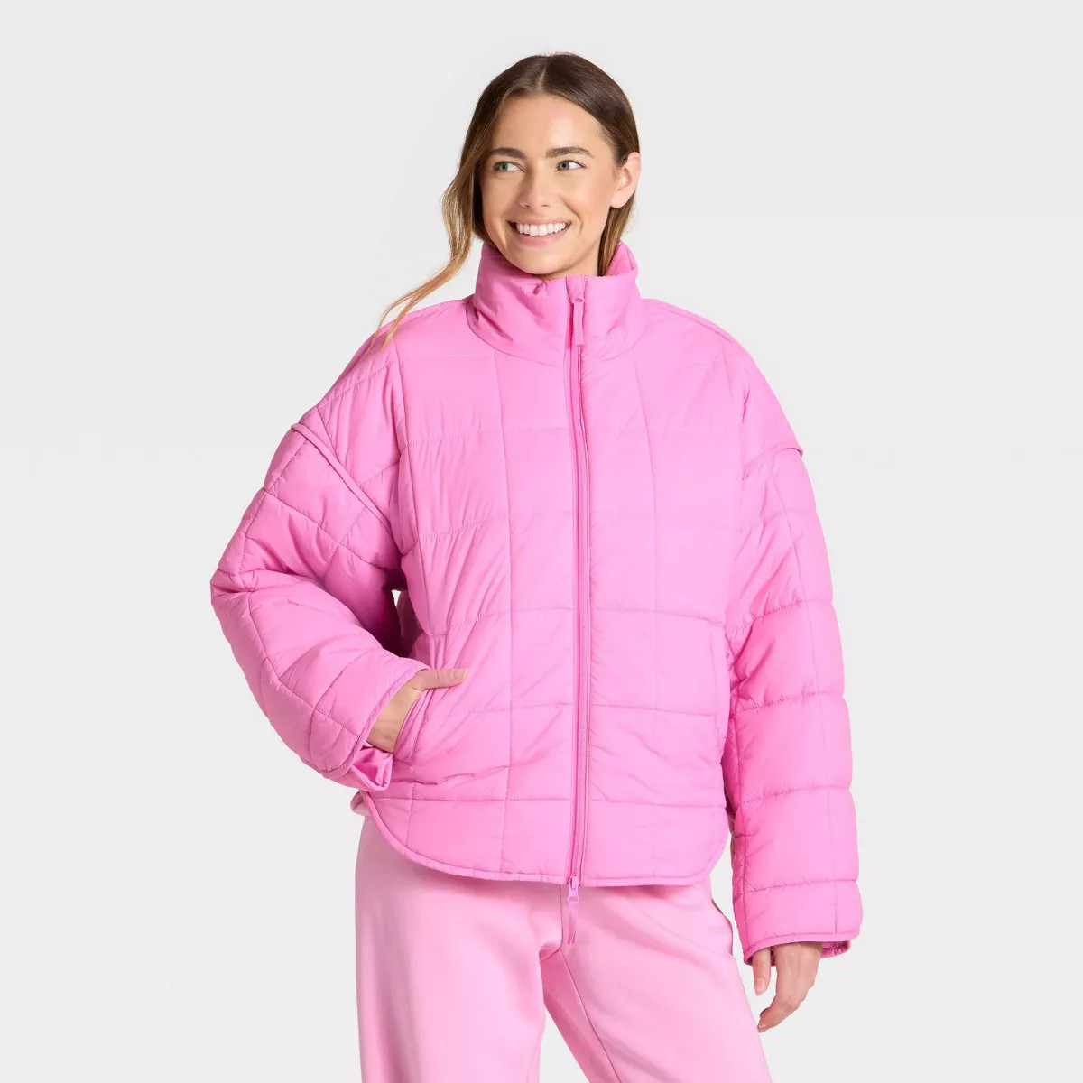 Women's Oversized Quilted Puffer Jacket - JoyLab™ | Target
